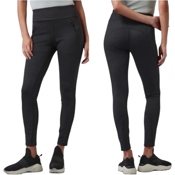 ATHLETA Peak Hybrid Fleece Tight | Cold Weather Training Ankle Legging Black XS - Picture 1 of 10